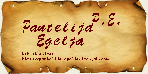 Pantelija Egelja vizit kartica